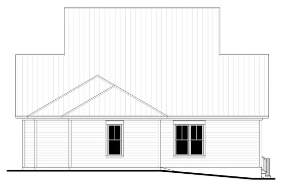 Exterior - Rear Elevation for Farmhouse House Plan #430-269 - 3 bed, 2.5 bath