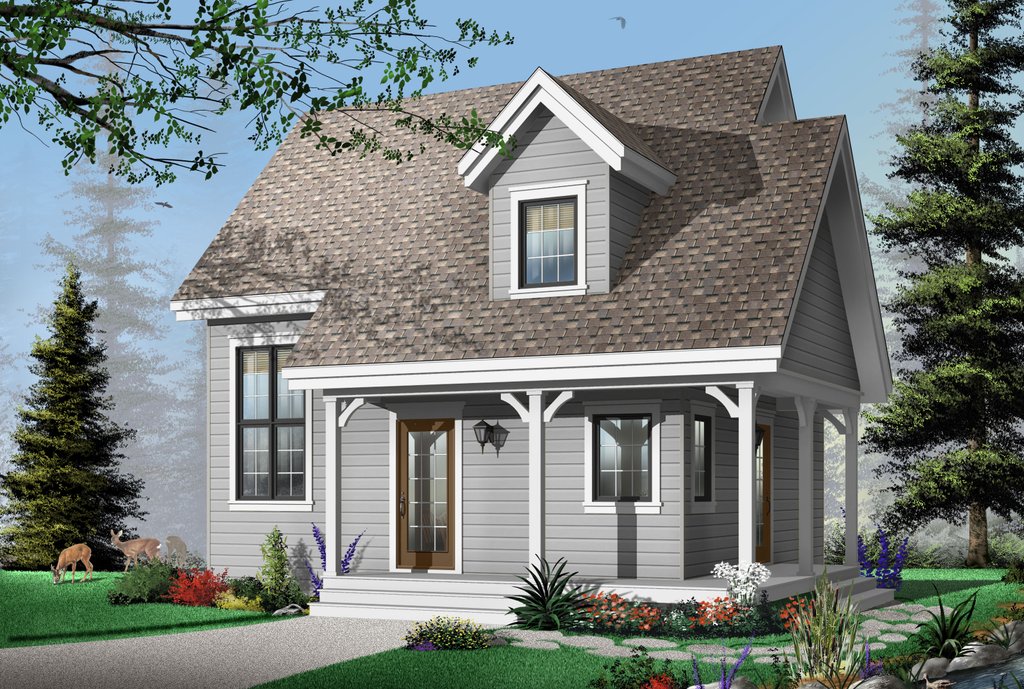  Cottage  Style House  Plan  2 Beds 2 Baths 1200  Sq  Ft  Plan  
