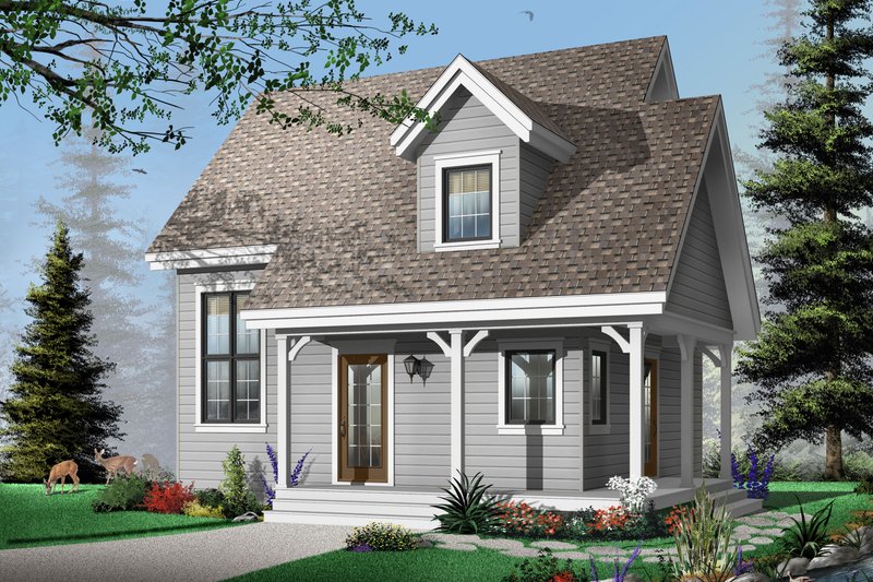 Cottage Style House Plan - 2 Beds 2 Baths 1200 Sq/Ft Plan #23-661 ...