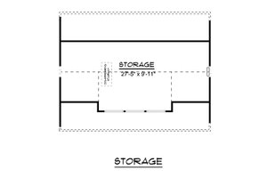 Floor Plan - Upper Floor for Country House Plan #1064-57, 0.5 bath