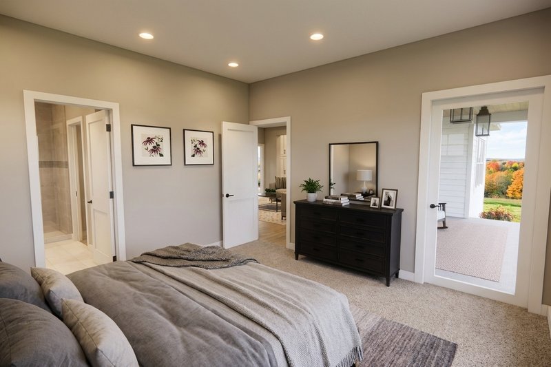 House Plan Design - Interior - Master Bedroom 1 for Farmhouse House Plan #51-1520 - 3 bed, 2.5 bath