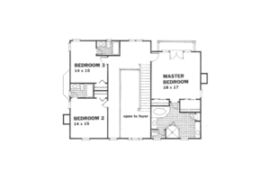 Floor Plan - Upper Floor for Southern House Plan #129-159 - 4 bed, 4.5 bath