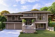 Prairie Style House Plan - 4 Beds 3.5 Baths 3101 Sq/Ft Plan #124-1424 
