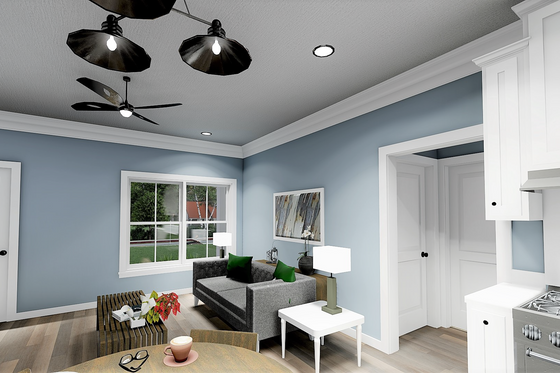 Interior - Family Room 1 for Farmhouse House Plan #44-224 - 3 bed, 2 bath