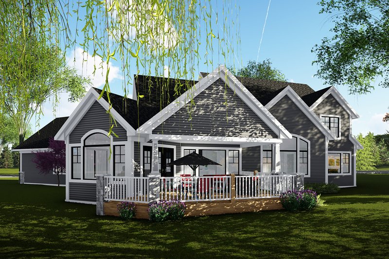 Architectural House Design - Exterior - Front Elevation 4 for Craftsman House Plan #70-1487 - 4 bed, 3.5 bath