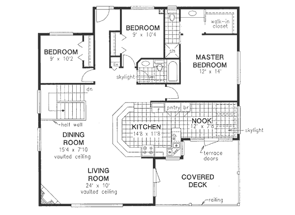 Architectural House Design - European Floor Plan - Upper Floor Plan #18-9203