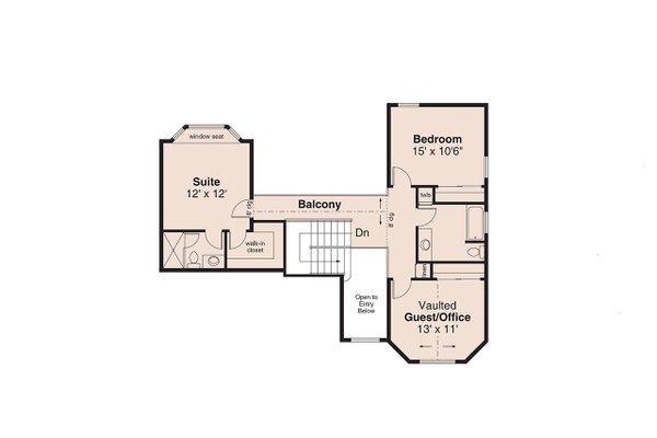 Craftsman Floor Plan - Upper Floor Plan #124-1081