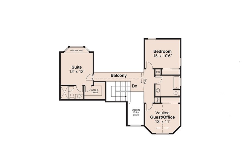 Home Plan - Floor Plan - Upper Floor for Craftsman House Plan #124-1081 - 4 bed, 3.5 bath