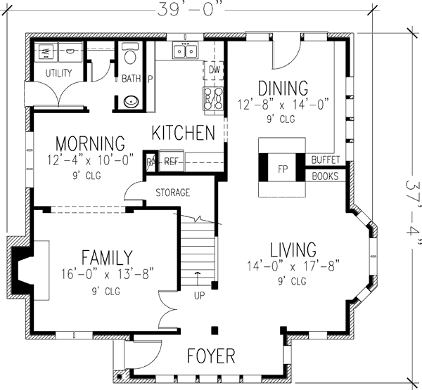 Dream House Plan - European Floor Plan - Main Floor Plan #410-137