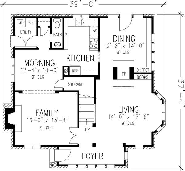 Home Plan - European Floor Plan - Main Floor Plan #410-137