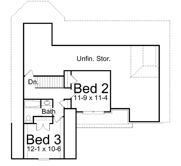 Home Plan - Tudor Floor Plan - Upper Floor Plan #119-335