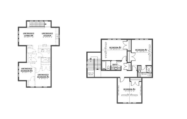Farmhouse Floor Plan - Upper Floor Plan #1086-2