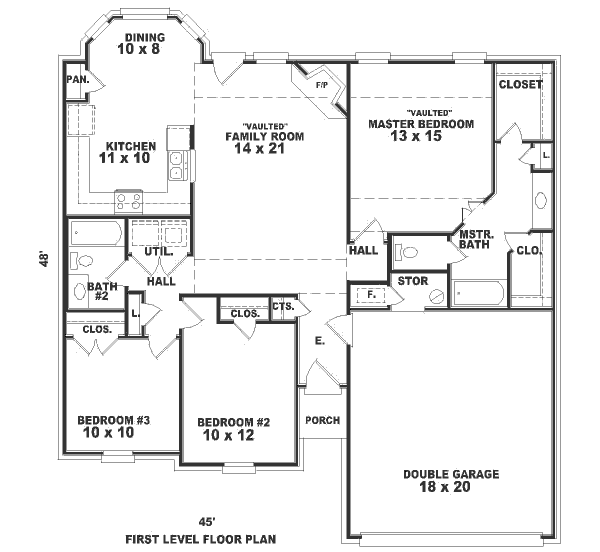 European Floor Plan - Main Floor Plan #81-180