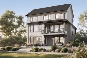 Exterior - Rear Elevation for Farmhouse House Plan #1114-14 - 4 bed, 2.5 bath