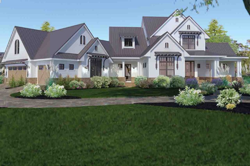 Dream House Plan - Exterior - Front Elevation 5 for Farmhouse House Plan #120-195 - 3 bed, 2.5 bath