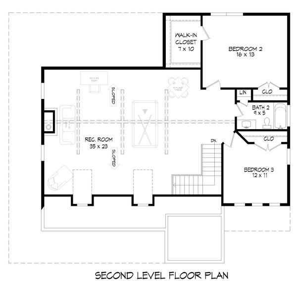 House Blueprint - Country Floor Plan - Upper Floor Plan #932-1319