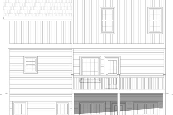 Exterior - Rear Elevation for Country House Plan #932-392 - 4 bed, 3.5 bath