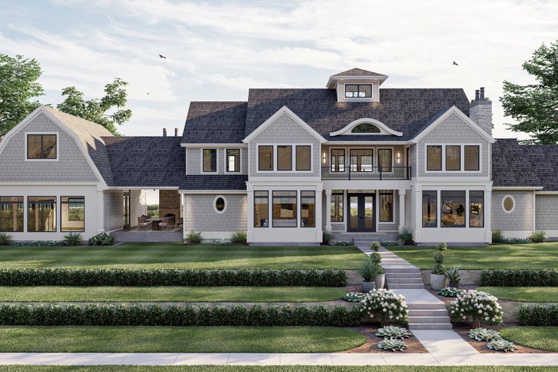 House Plan Design - Exterior - Front Elevation 2 for Farmhouse House Plan #455-710 - 4 bed, 4 bath