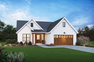 Exterior - Front Elevation Architectural House Design - Farmhouse Exterior - Front Elevation Plan #48-1065