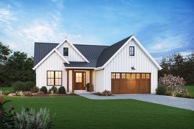 Architectural House Design - Farmhouse Exterior - Front Elevation Plan #48-1065