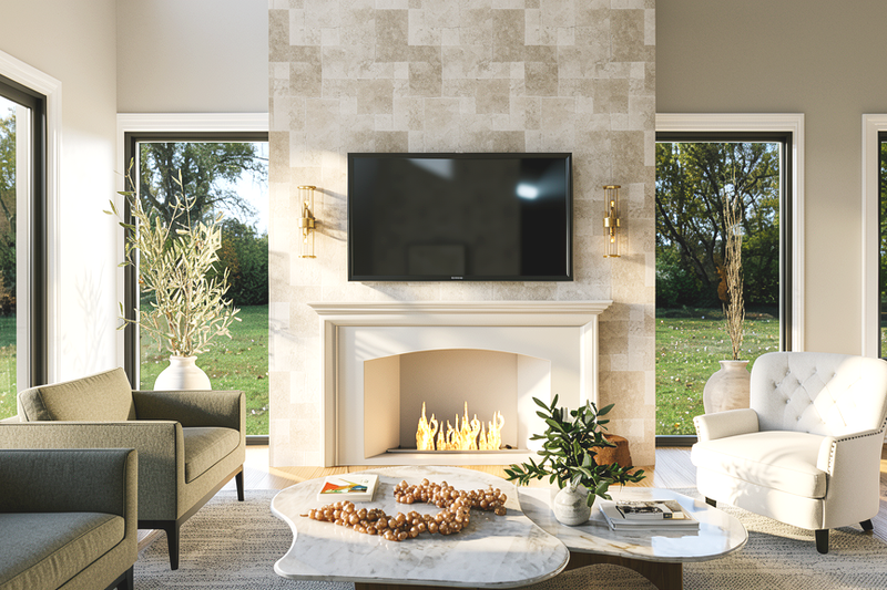 House Blueprint - Interior - Family Room 3 for Modern House Plan #1064-503 - 3 bed, 3 bath