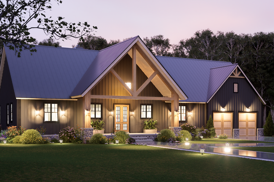 Exterior - Front Elevation 6 for Farmhouse House Plan #54-678 - 3 bed, 3.5 bath