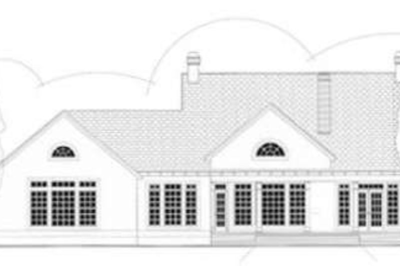 Dream House Plan - Exterior - Rear Elevation for Southern House Plan #406-118 - 3 bed, 2.5 bath