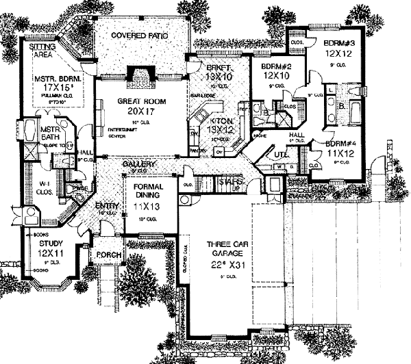 Dream House Plan - European Floor Plan - Main Floor Plan #310-557