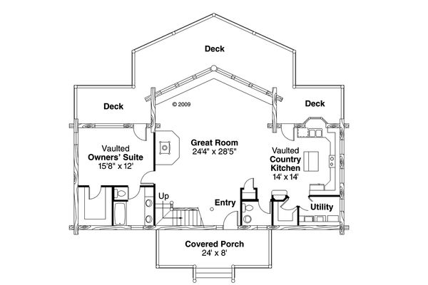 Contemporary Floor Plan - Main Floor Plan #124-264
