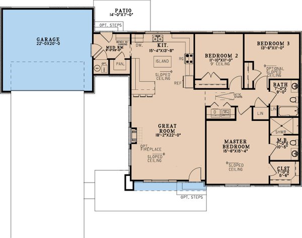 Modern Floor Plan - Main Floor Plan #923-376