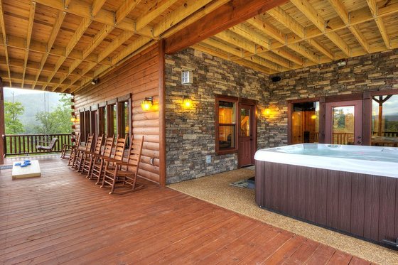 Exterior - Outdoor Living for Cabin House Plan #123-121 - 6 bed, 5.5 bath