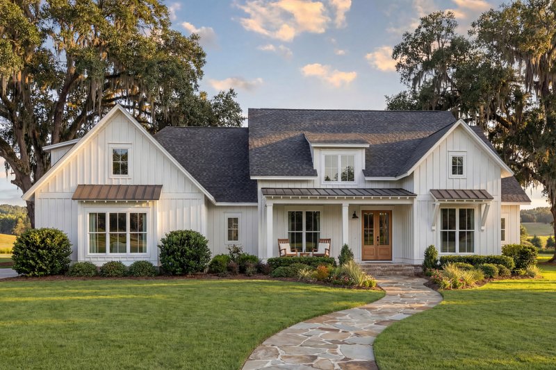 Home Plan - Exterior - Front Elevation 3 for Farmhouse House Plan #1067-4 - 4 bed, 3.5 bath