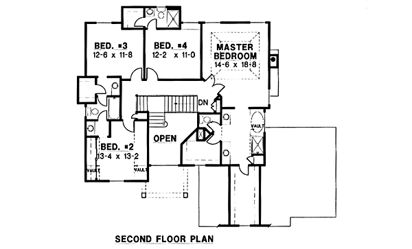 European Floor Plan - Upper Floor Plan #67-111