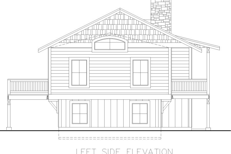 House Blueprint - Exterior - Other Elevation for Cottage House Plan #117-1050 - 3 bed, 3 bath