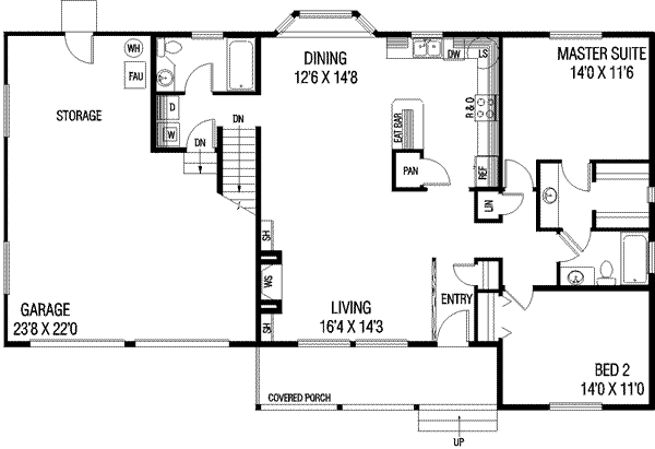 House Plan Design - Traditional Floor Plan - Main Floor Plan #60-337