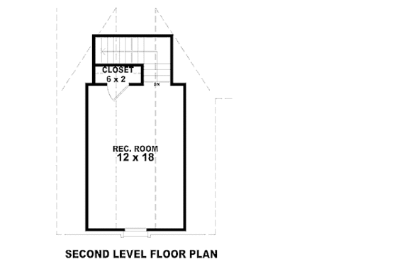 Floor Plan - Upper Floor for European House Plan #81-13795 - 3 bed, 2 bath