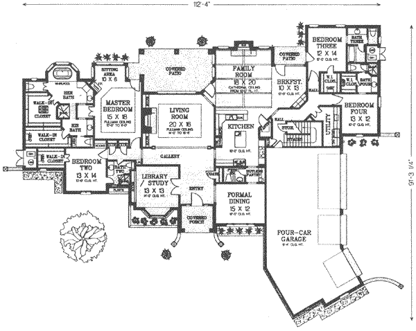 Dream House Plan - European Floor Plan - Main Floor Plan #310-514