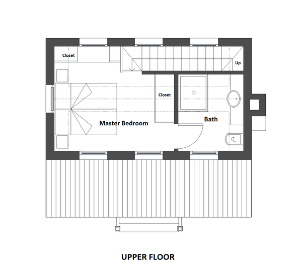Cottage Floor Plan - Upper Floor Plan #542-19