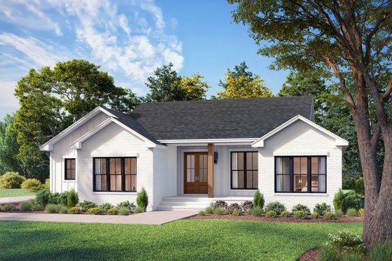 Exterior - Front Elevation 3 for Farmhouse House Plan #430-387 - 3 bed, 2.5 bath
