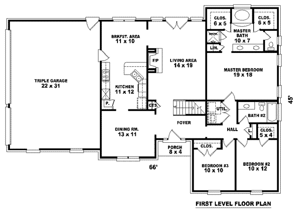 Traditional Floor Plan - Main Floor Plan #81-874