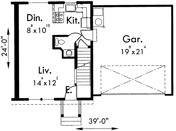 Traditional Floor Plan - Main Floor Plan #303-385