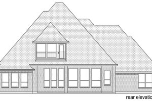Exterior - Rear Elevation for European House Plan #84-602 - 3 bed, 4 bath