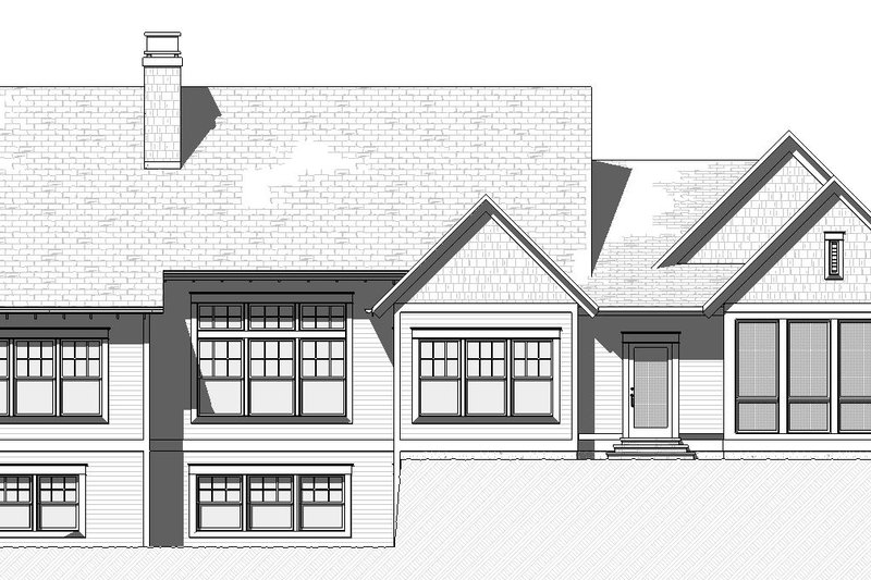 Home Plan - Exterior - Rear Elevation for Cottage House Plan #901-139 - 3 bed, 2.5 bath