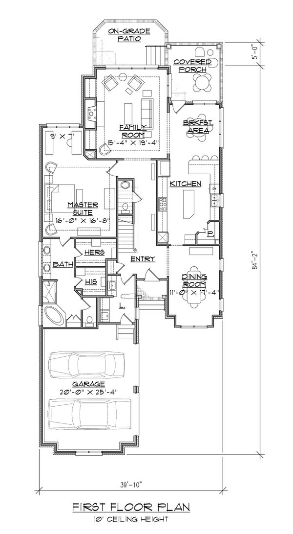 Dream House Plan - Traditional Floor Plan - Main Floor Plan #1054-74