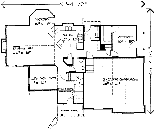 Traditional Floor Plan - Main Floor Plan #308-120