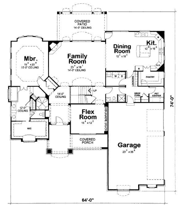 House Design - Country Floor Plan - Main Floor Plan #20-2133