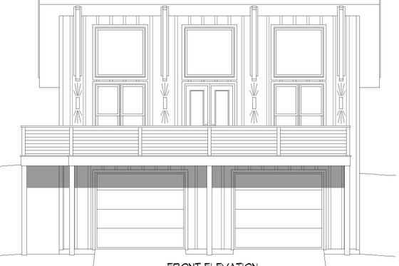 Exterior - Front Elevation 3 for Contemporary House Plan #932-944 - 1 bed, 2 bath