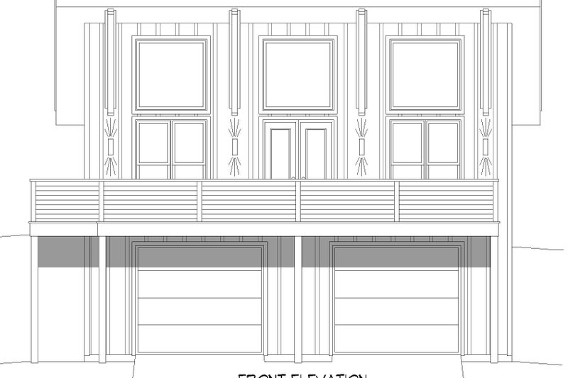 Home Plan - Exterior - Front Elevation 3 for Contemporary House Plan #932-944 - 1 bed, 2 bath