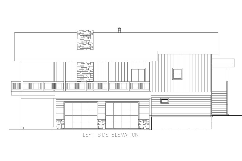 House Design - Exterior - Other Elevation for Cabin House Plan #117-1047 - 2 bed, 3 bath