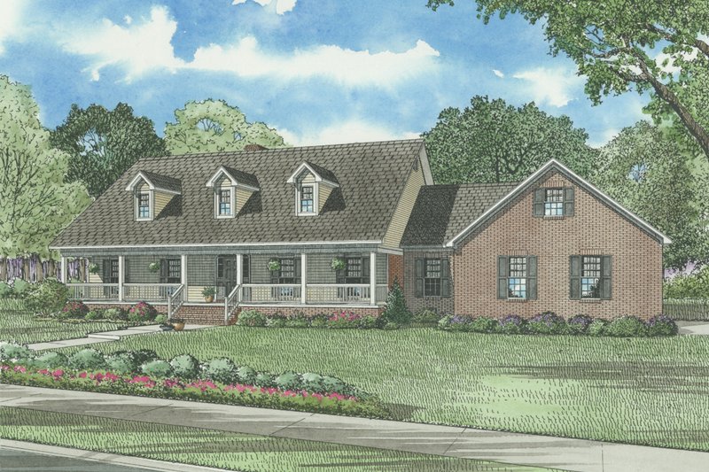 Country Style House Plan - 5 Beds 3.5 Baths 3496 Sq/Ft Plan #17-618